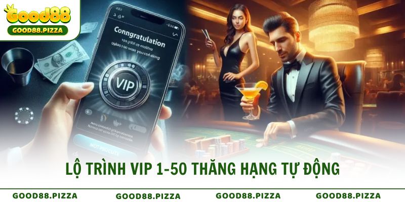 Lộ trình VIP 1–50 thăng hạng tự động